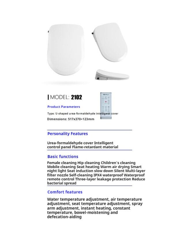 Electronic Bidet Toilet Cover 2102