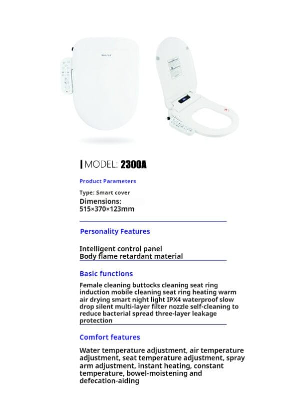 Electronic Bidet Toilet Cover 2300A