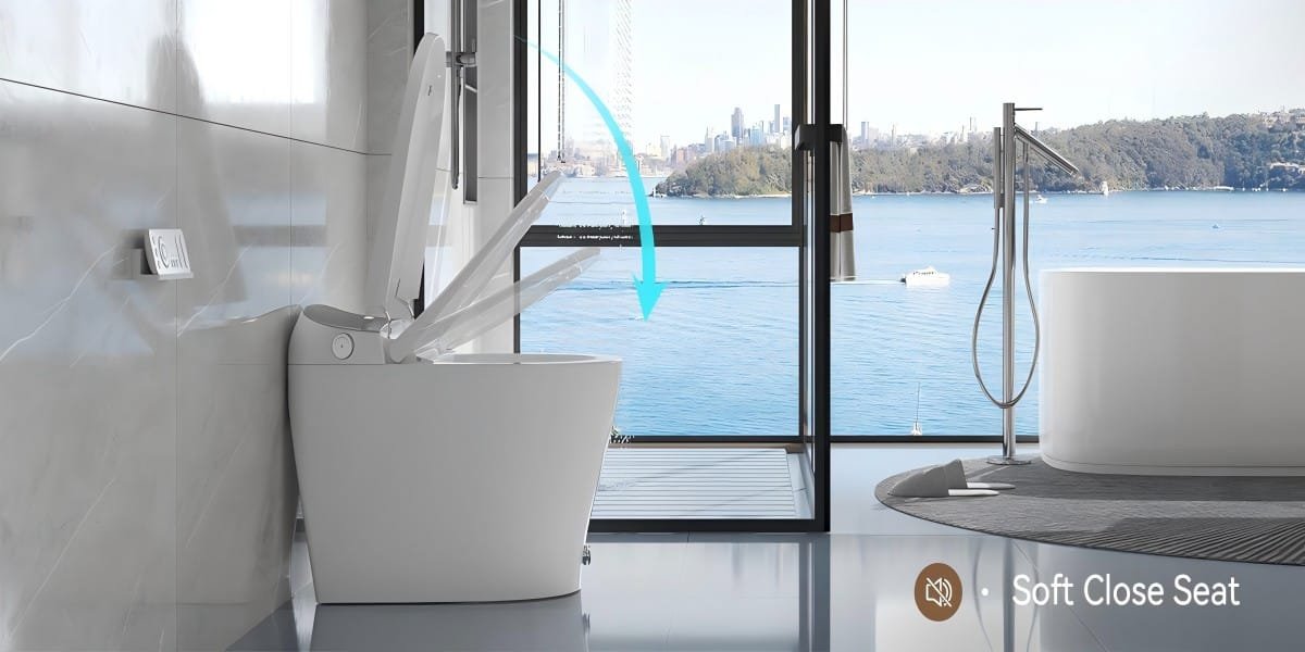 homary modern smart one piece toilet seat