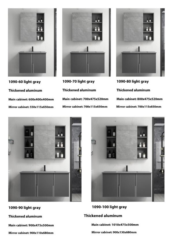 Bathroom Cabinet Series Thickened Aluminum Multiple Colors